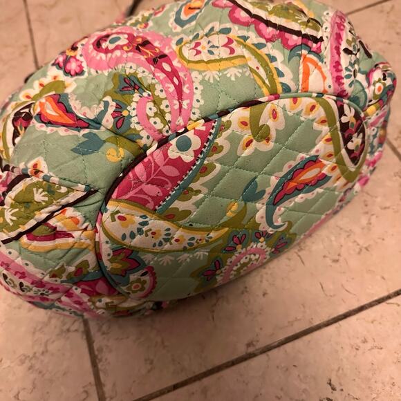 Vera Bradley Mandy Paisley Quilted Tote Shoulder Bag Purse Tutti Fruitti Green - Picture 9 of 12